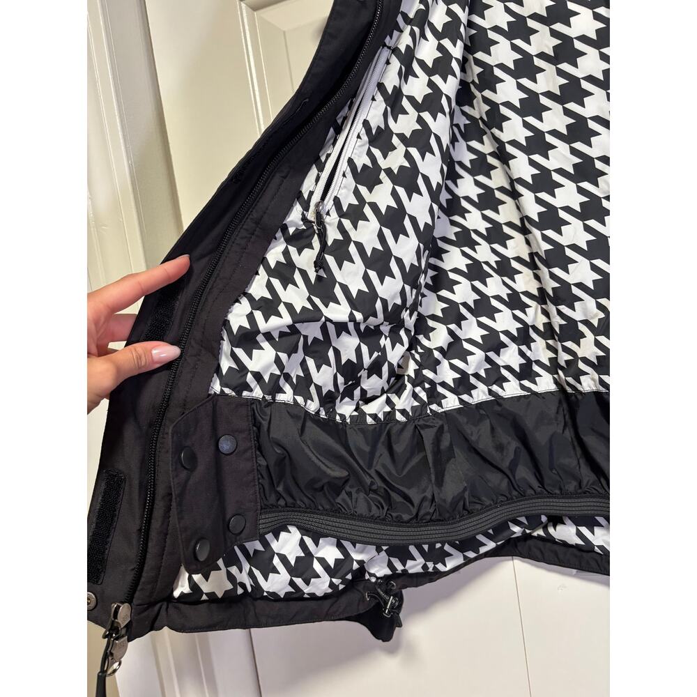 The North Face Women's HyVent Ski Jacket Black Houndstooth Small - Picture 6 of 8
